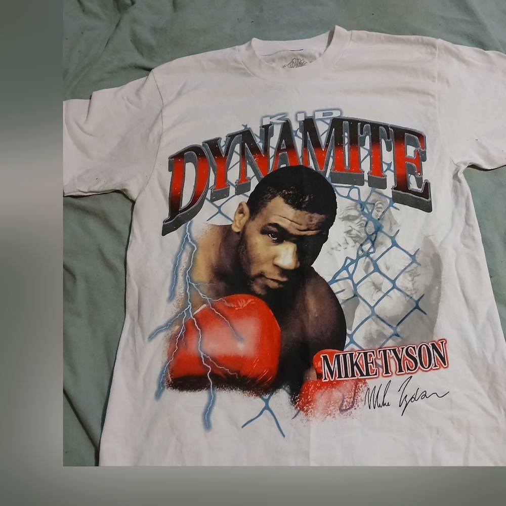 Mike Tyson‎ Kid Dynamite Graphic T-Shirt - White Sz S. Adult